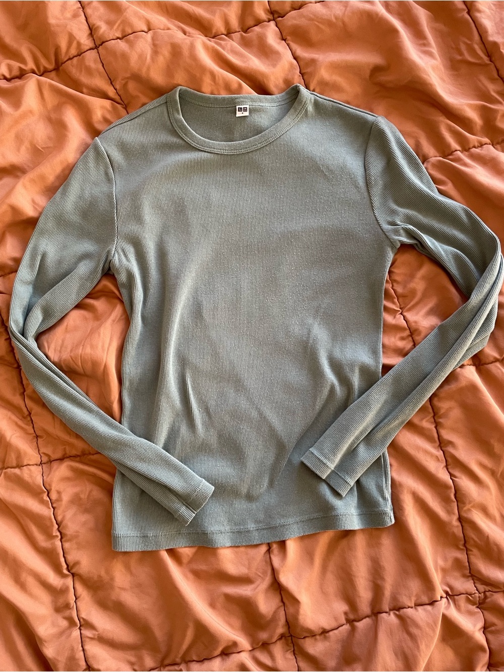 Uniqlo Ribbed Long-Sleeve Crewneck Top